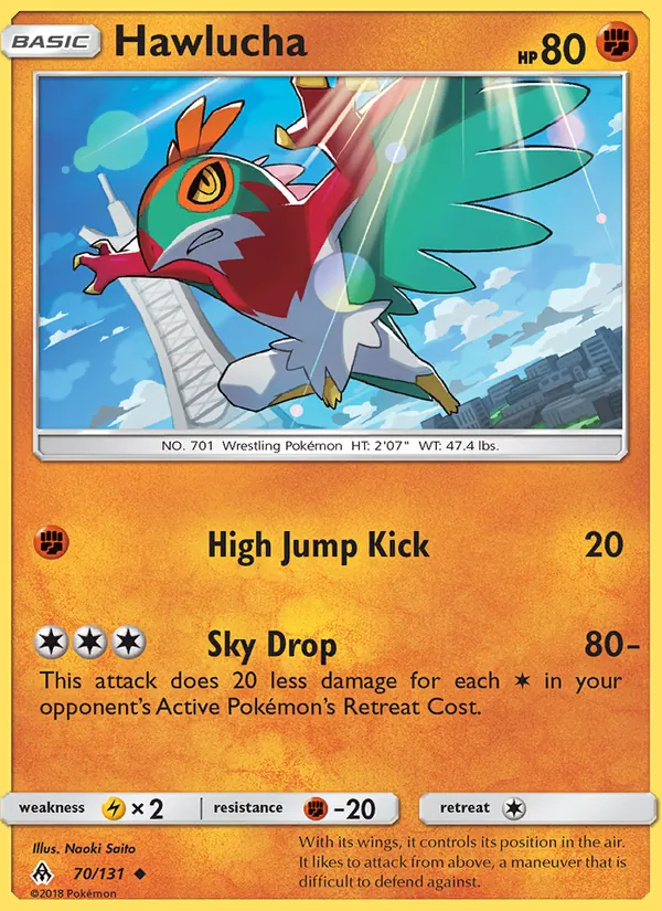 Hawlucha — Forbidden Light #70 (Pokémon TCG card)