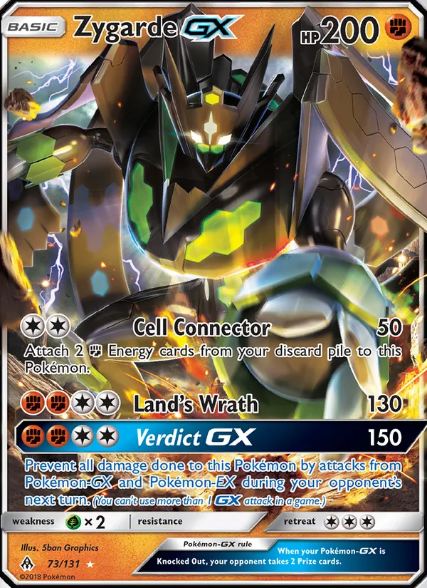 Zygarde GX — Forbidden Light #73 (Pokémon TCG card)