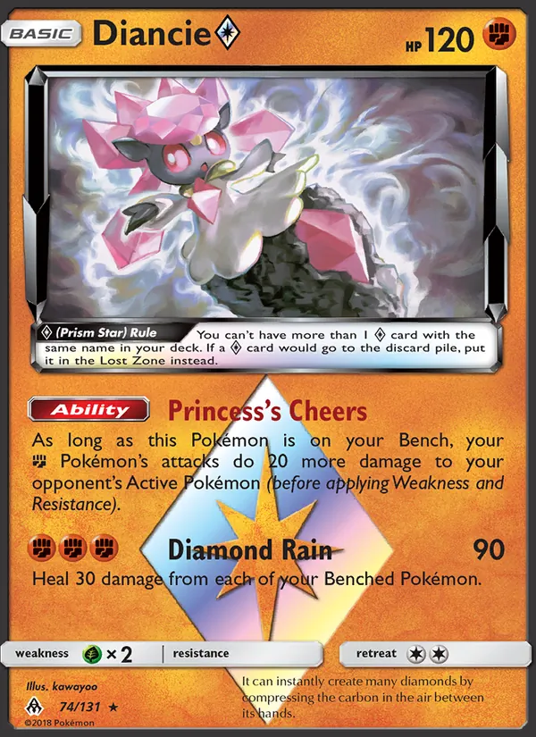 Diancie ◇ — Forbidden Light #74 (Pokémon TCG card)