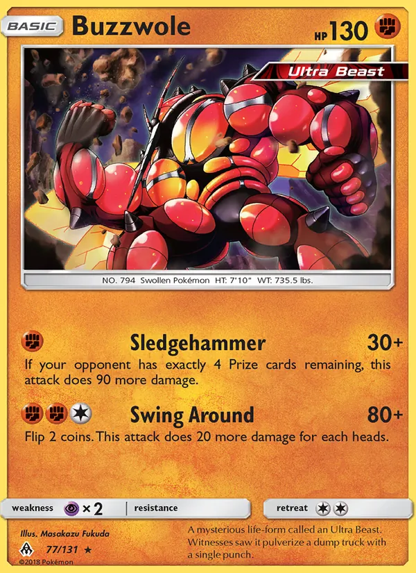 Buzzwole — Forbidden Light #77 (Pokémon TCG card)