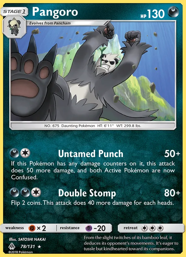 Pangoro — Forbidden Light #78 (Pokémon TCG card)