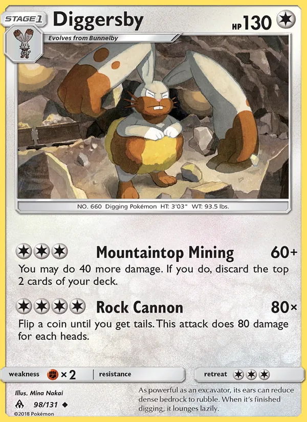 Diggersby — Forbidden Light #98 (Pokémon TCG card)