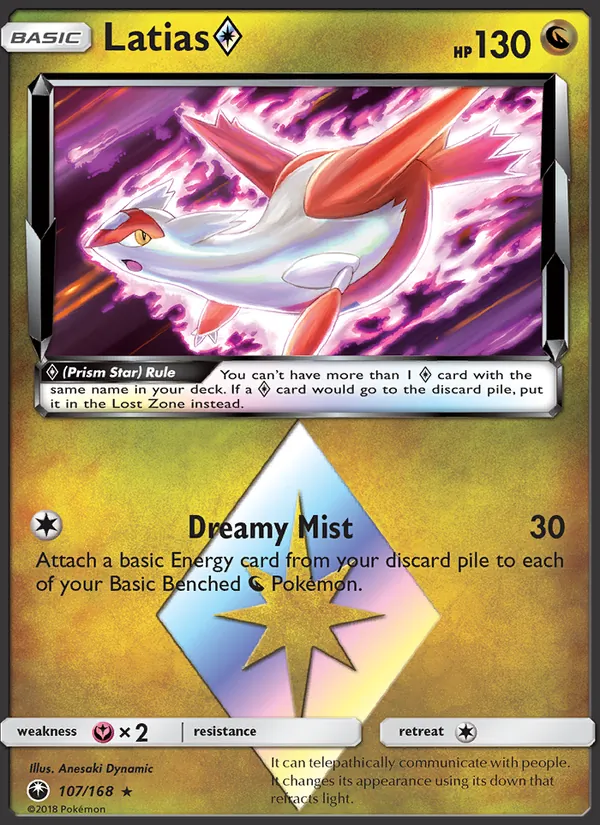 Latias ◇ — Celestial Storm #107 (Pokémon TCG card)