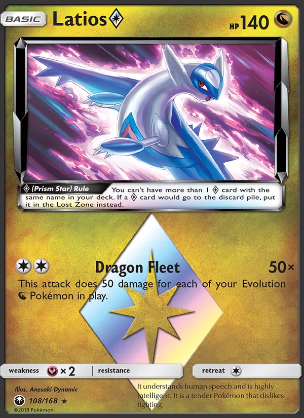 Latios ◇ — Celestial Storm #108 (Pokémon TCG card)
