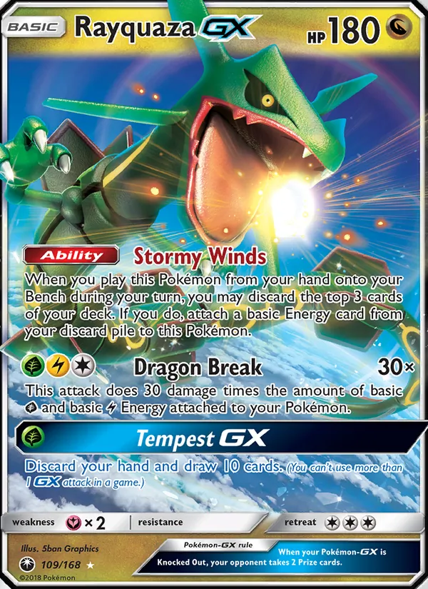 Rayquaza GX — Celestial Storm #109 (Pokémon TCG card)