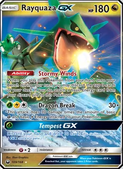 Rayquaza GX (Celestial Storm #109)