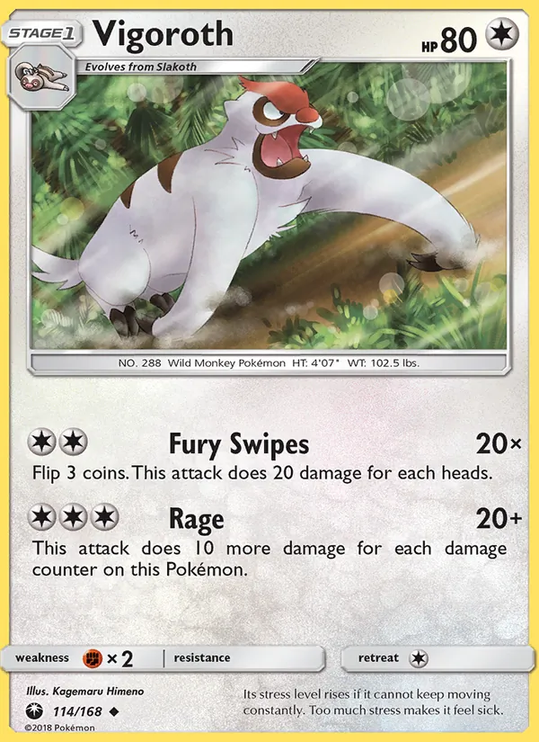 Vigoroth — Celestial Storm #114 (Pokémon TCG card)