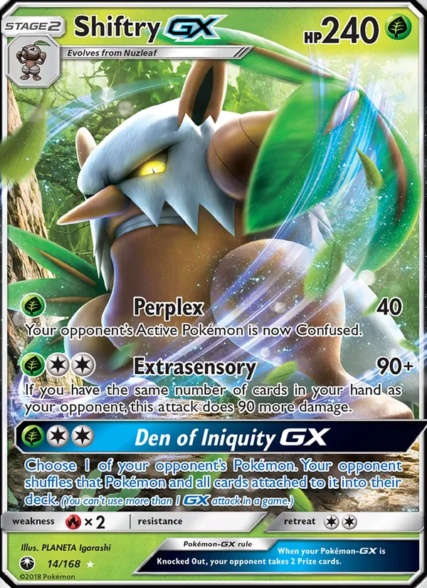 Shiftry GX — Celestial Storm #14 (Pokémon TCG card)