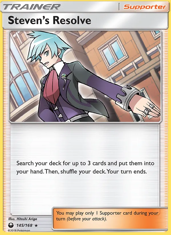 Steven’s Resolve — Celestial Storm #145 (Pokémon TCG card)