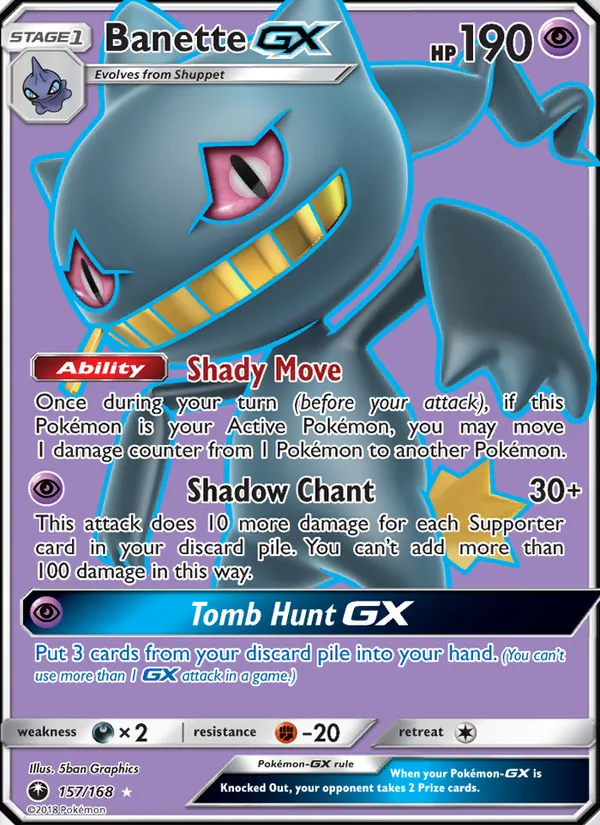 Banette GX — Celestial Storm #157 (Pokémon TCG card)