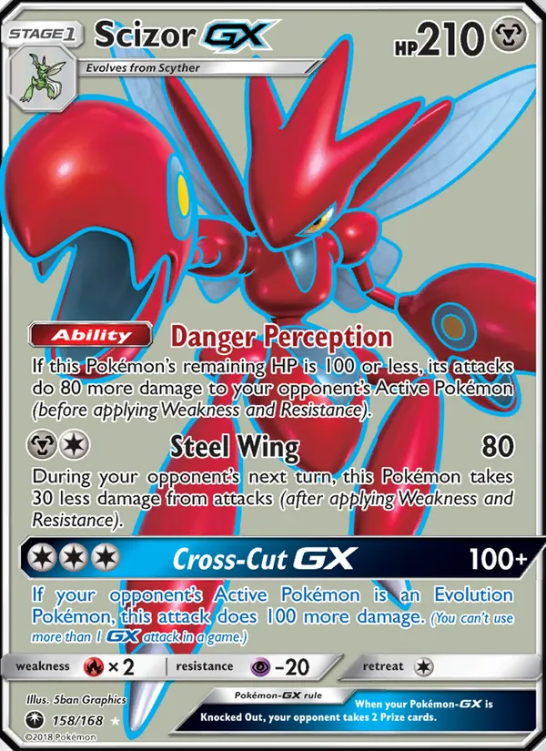 Scizor GX — Celestial Storm #158 (Pokémon TCG card)
