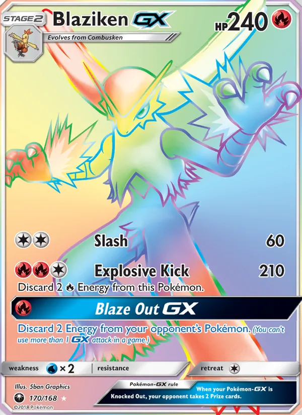 Blaziken GX — Celestial Storm #170 (Pokémon TCG card)