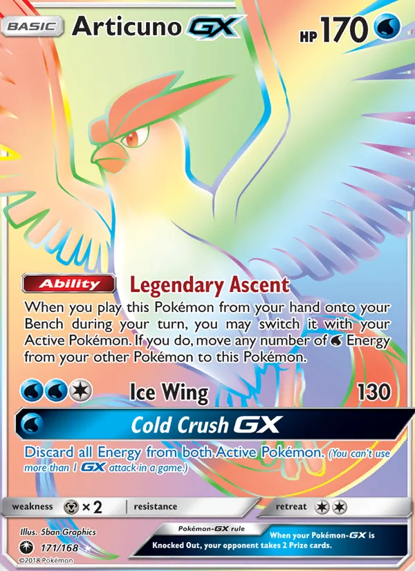 Articuno GX — Celestial Storm #171 (Pokémon TCG card)