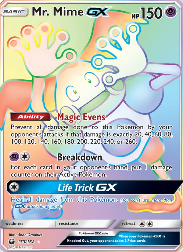 Mr. Mime GX — Celestial Storm #173 (Pokémon TCG card)
