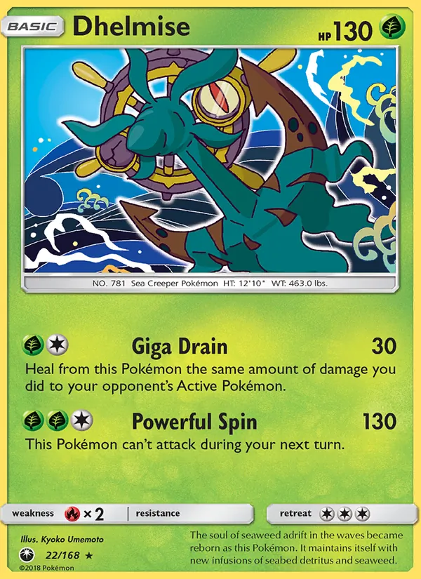 Dhelmise — Celestial Storm #22 (Pokémon TCG card)