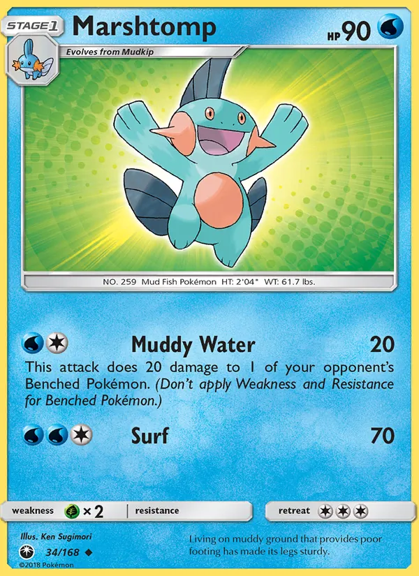 Marshtomp — Celestial Storm #34 (Pokémon TCG card)