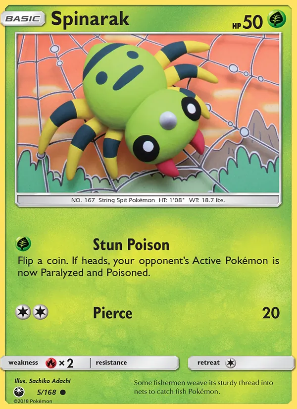 Spinarak — Celestial Storm #5 (Pokémon TCG card)