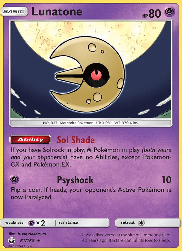 Lunatone — Celestial Storm #61 (Pokémon TCG card)