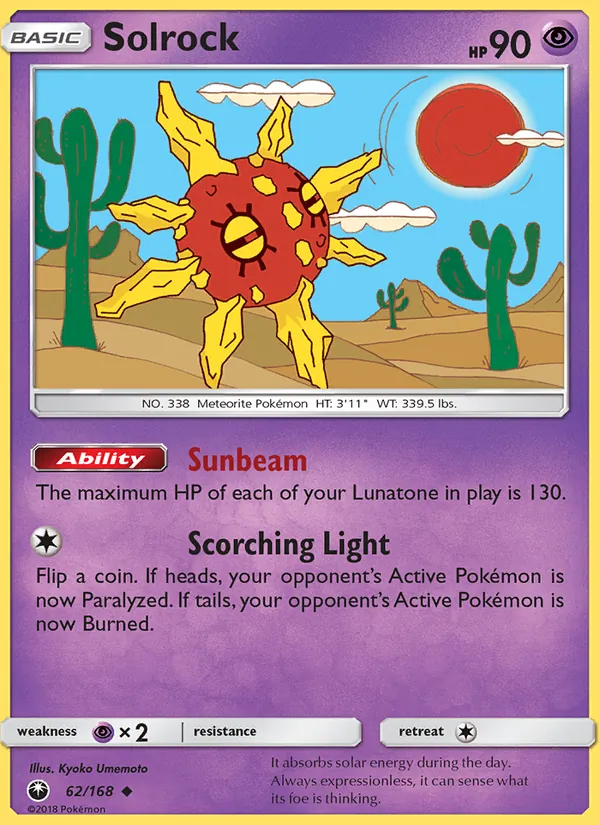 Solrock — Celestial Storm #62 (Pokémon TCG card)