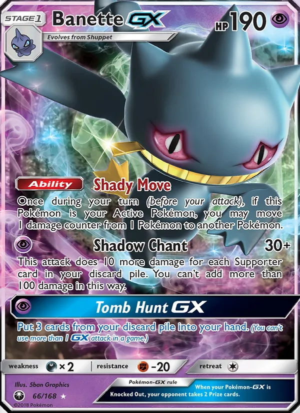 Banette GX — Celestial Storm #66 (Pokémon TCG card)