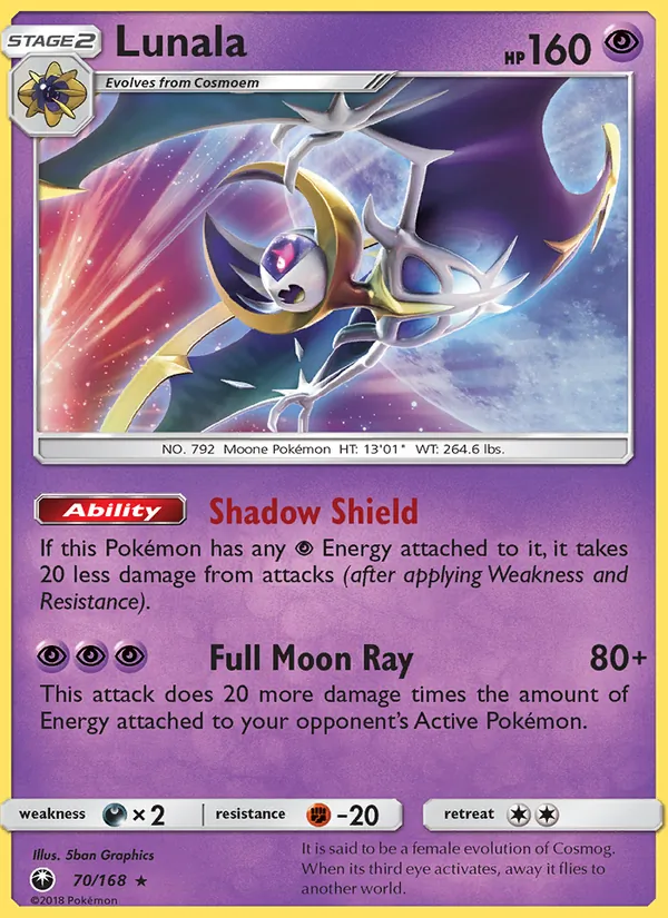 Lunala — Celestial Storm #70 (Pokémon TCG card)