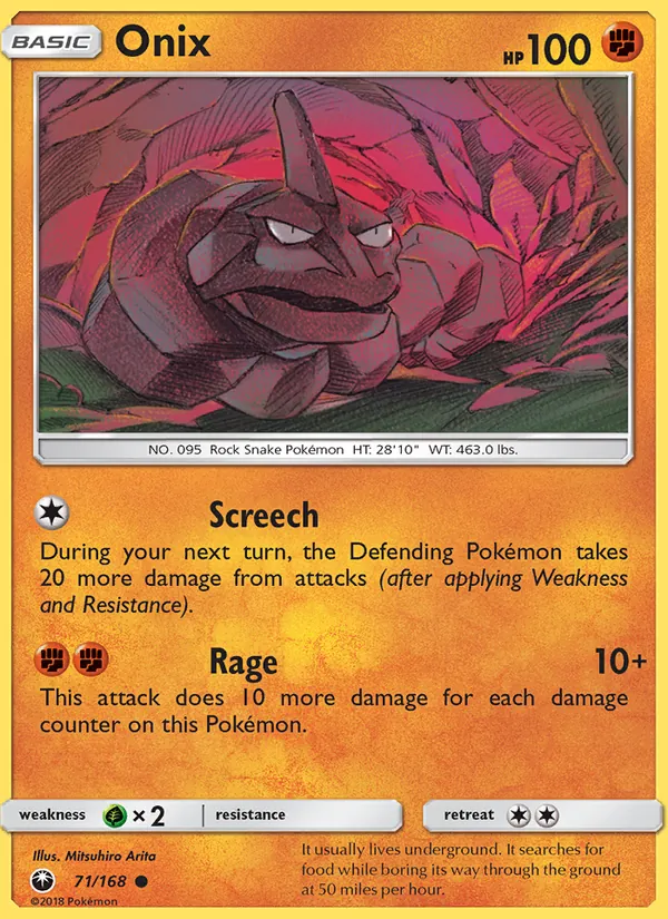 Onix — Celestial Storm #71 (Pokémon TCG card)
