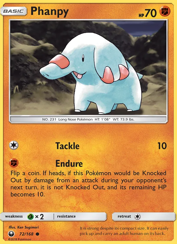 Phanpy — Celestial Storm #72 (Pokémon TCG card)
