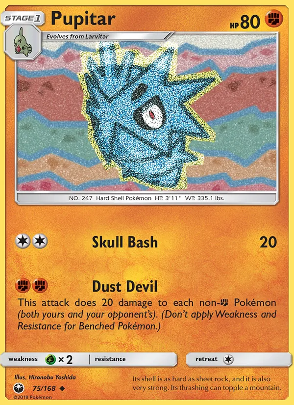 Pupitar — Celestial Storm #75 (Pokémon TCG card)