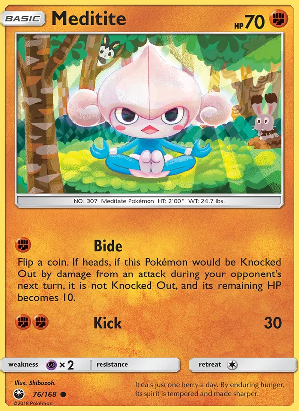 Meditite — Celestial Storm #76 (Pokémon TCG card)