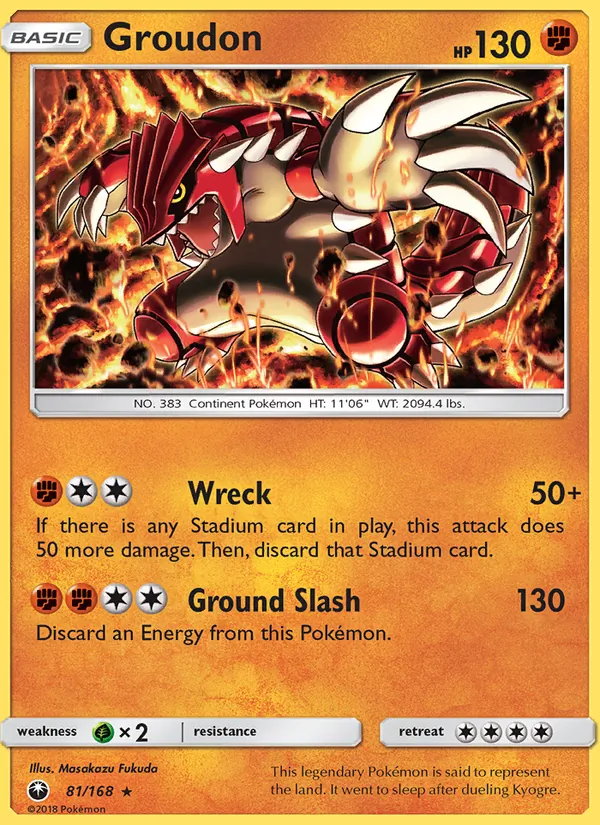 Groudon — Celestial Storm #81 (Pokémon TCG card)