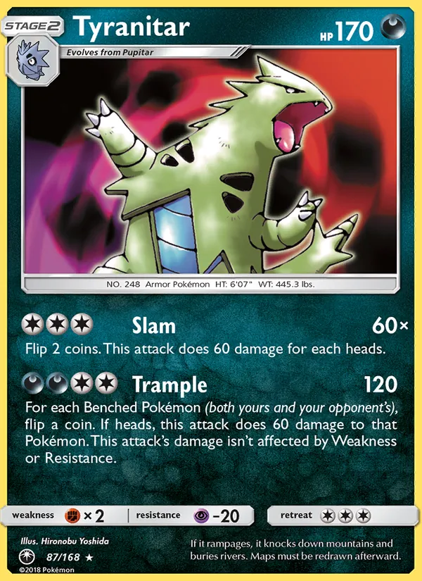 Tyranitar — Celestial Storm #87 (Pokémon TCG card)