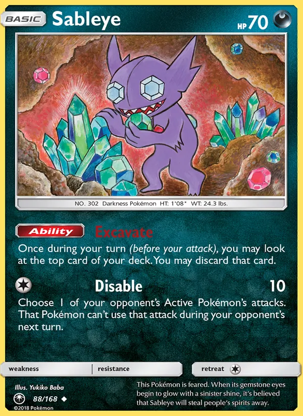Sableye — Celestial Storm #88 (Pokémon TCG card)