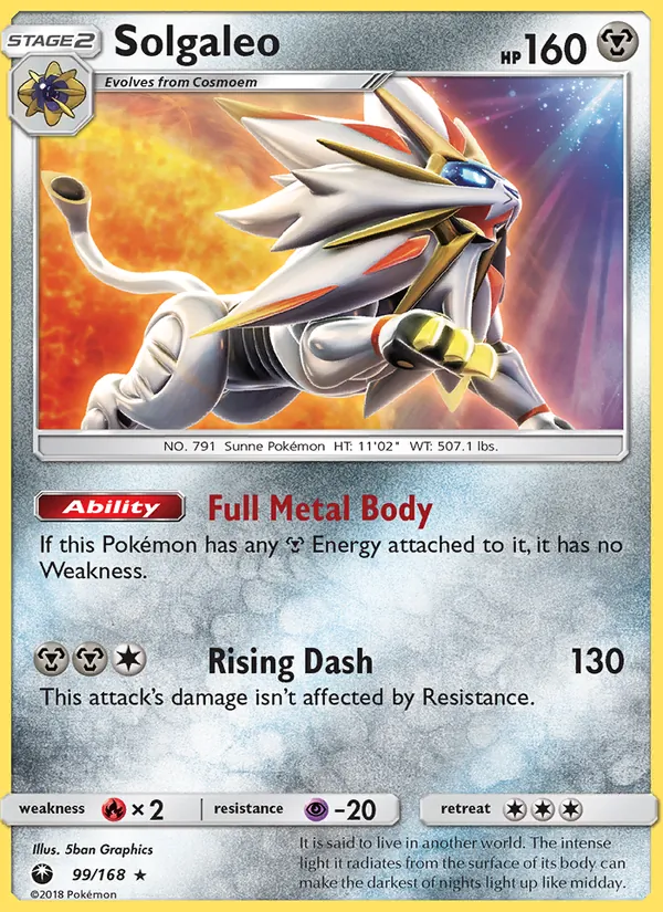 Solgaleo — Celestial Storm #99 (Pokémon TCG card)