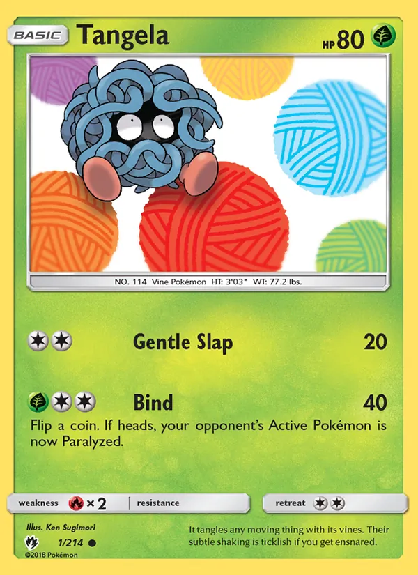 Tangela — Lost Thunder #1 (Pokémon TCG card)