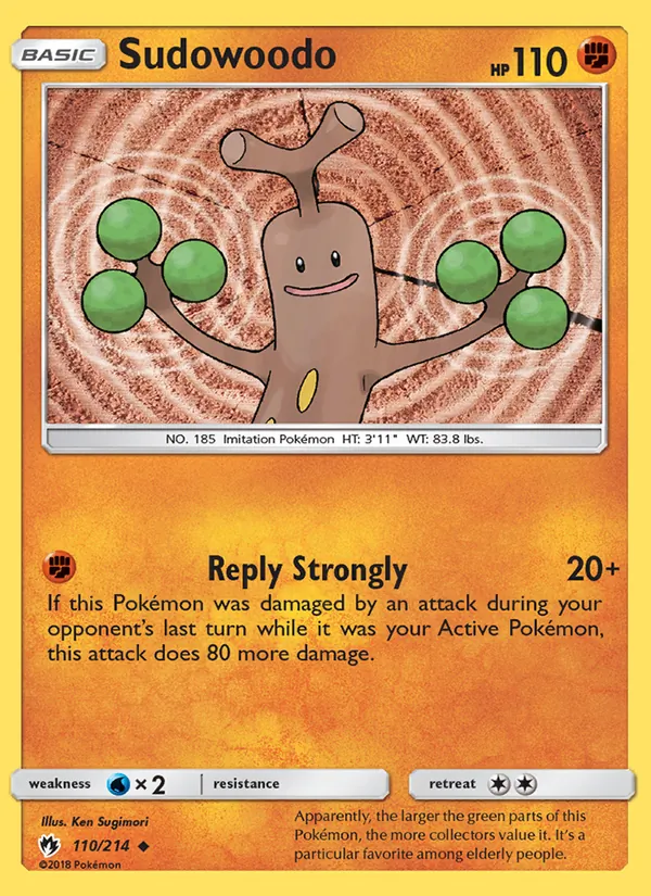 Sudowoodo — Lost Thunder #110 (Pokémon TCG card)