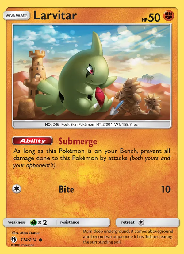 Larvitar — Lost Thunder #114 (Pokémon TCG card)