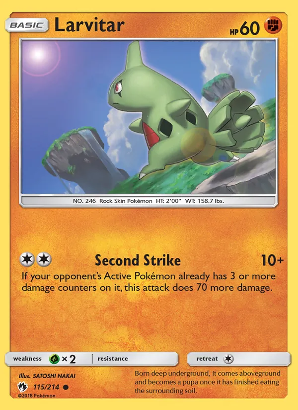 Larvitar — Lost Thunder #115 (Pokémon TCG card)