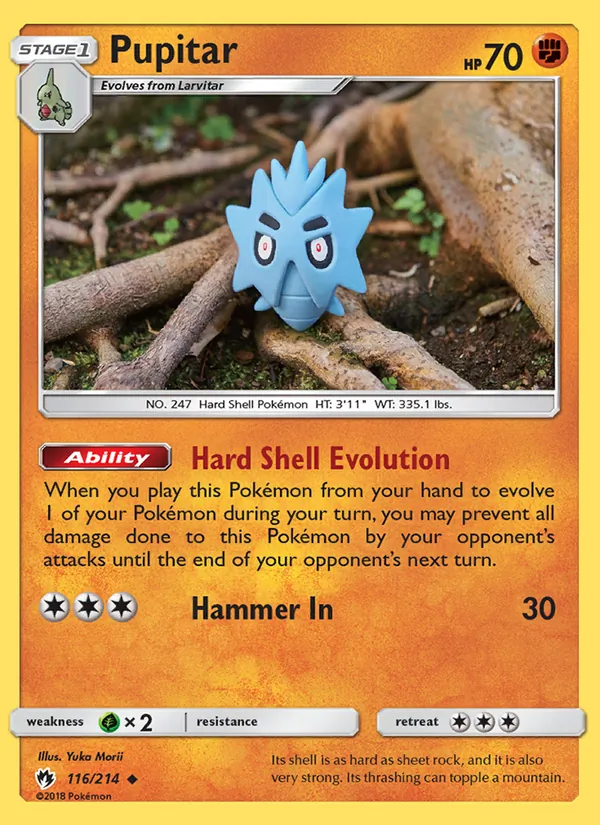 Pupitar — Lost Thunder #116 (Pokémon TCG card)