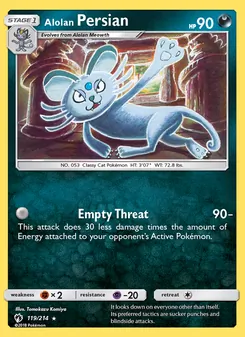 Alolan Persian (Lost Thunder #119)