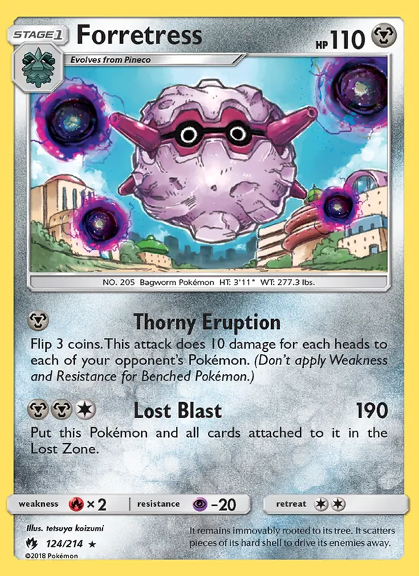 Forretress — Lost Thunder #124 (Pokémon TCG card)