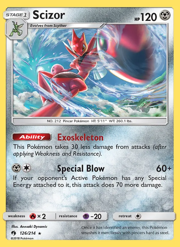 Scizor — Lost Thunder #126 (Pokémon TCG card)