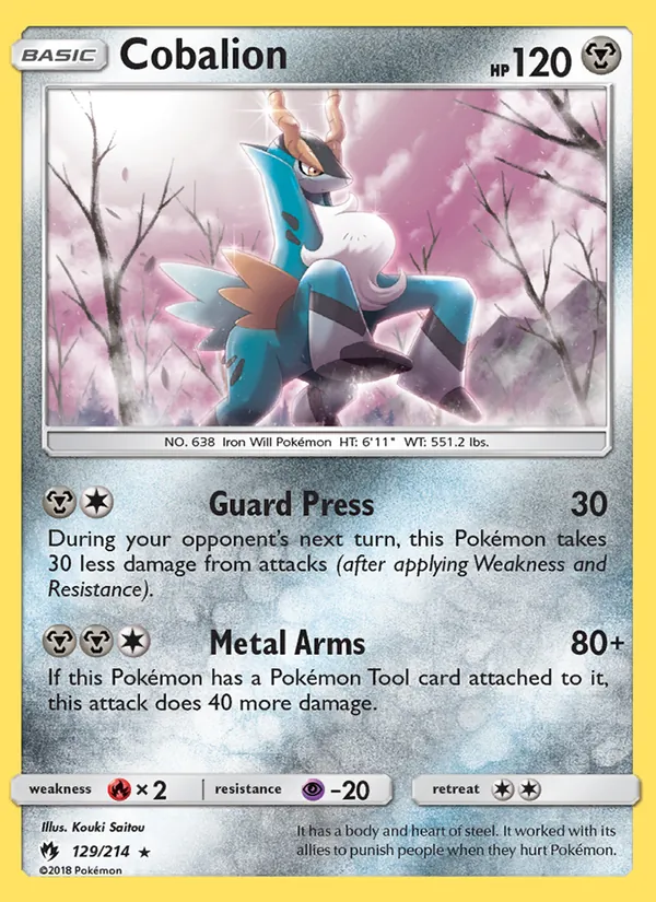 Cobalion — Lost Thunder #129 (Pokémon TCG card)
