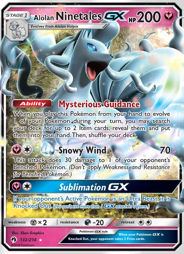 Alolan Ninetales GX — Lost Thunder #132 (Pokémon TCG card)