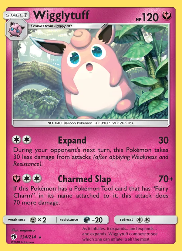 Wigglytuff — Lost Thunder #134 (Pokémon TCG card)