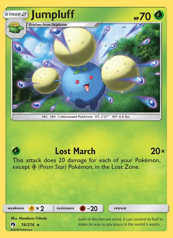Jumpluff — Lost Thunder #14 (Pokémon TCG card)