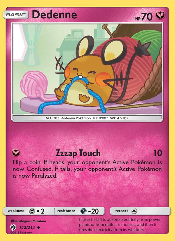 Dedenne — Lost Thunder #142 (Pokémon TCG card)