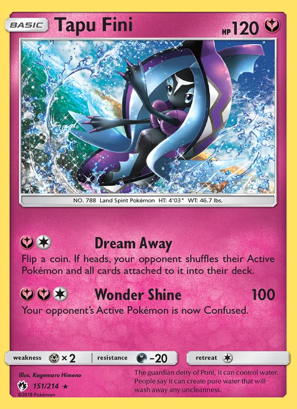 Tapu Fini — Lost Thunder #151 (Pokémon TCG card)