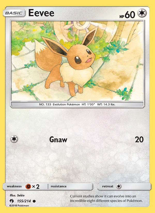 Eevee — Lost Thunder #155 (Pokémon TCG card)