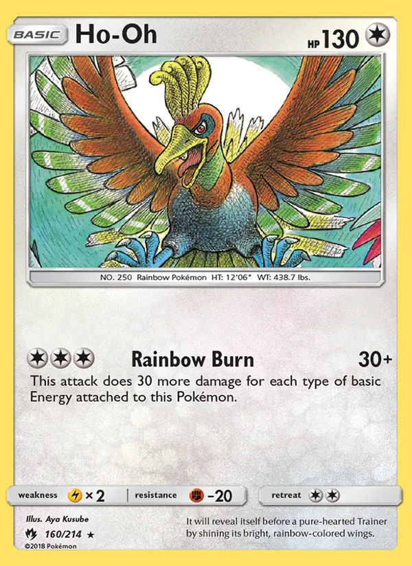Ho-Oh — Lost Thunder #160 (Pokémon TCG card)