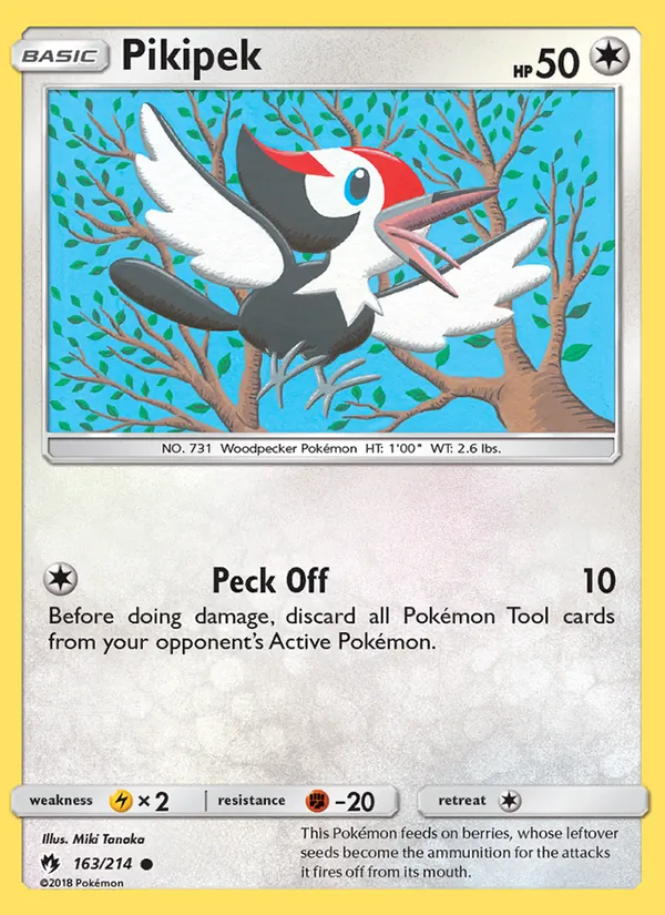 Pikipek — Lost Thunder #163 (Pokémon TCG card)